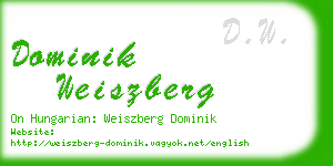 dominik weiszberg business card